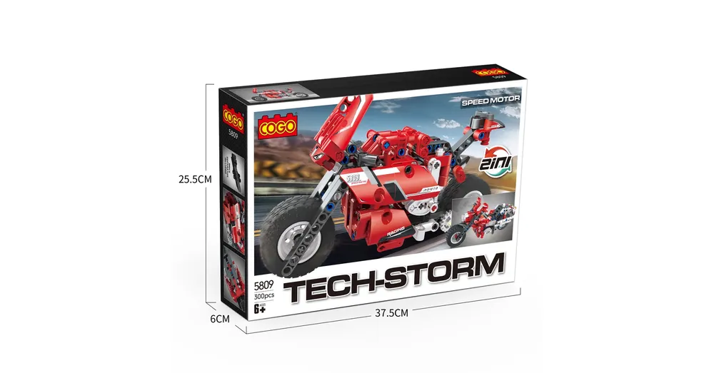 COGO® 5809 kompatibilis építőjáték 300 db építőkocka 2 az 1-ben Motorbiciklik Biztonságos fizetés