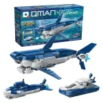 QMAN® 42113 kompatibilis építőjáték 237 db építőkocka 3 az 1-ben Cápa, tengeralattjáró vagy járőrhajó Népszerű