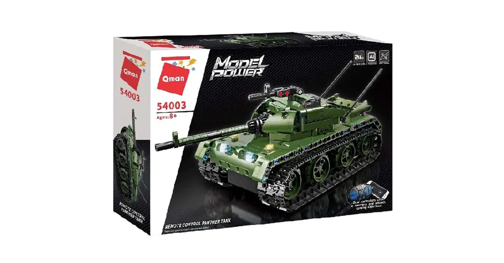 QMAN® 54003 kompatibilis távirányítós építőjáték 418 db építőkocka Panther tank (app + controller) Expressz szállítás