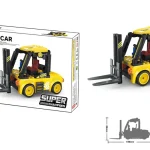 WANGE® 2889 kompatibilis autós építőjáték 94 db építőkocka Supercar sárga targonca Gyors szállítás