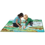 Biztonságos vásárlás Állatok Élőhelye játszószőnyeg állatfigurákkal 200×150 cm – Melissa Doug