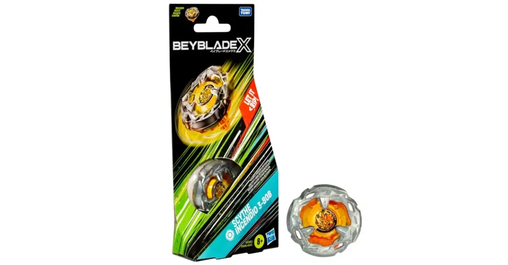 Beyblade X Scythe Incedio 3–80B pörgettyű – Hasbro Korlátozott ajánlat