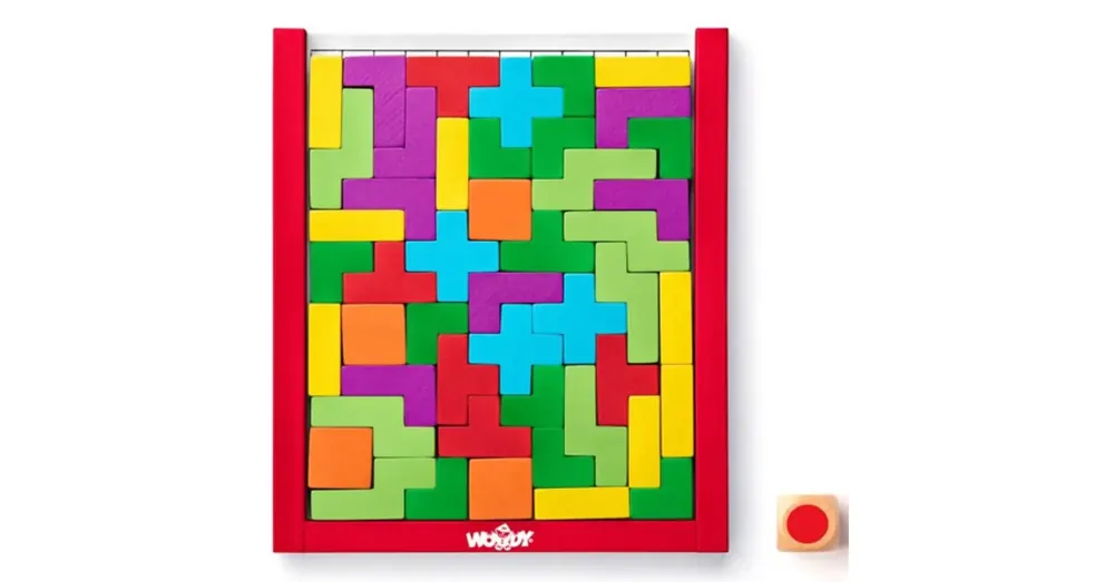 Színes fa tetris kirakó játék – Woodyland Legjobb ár