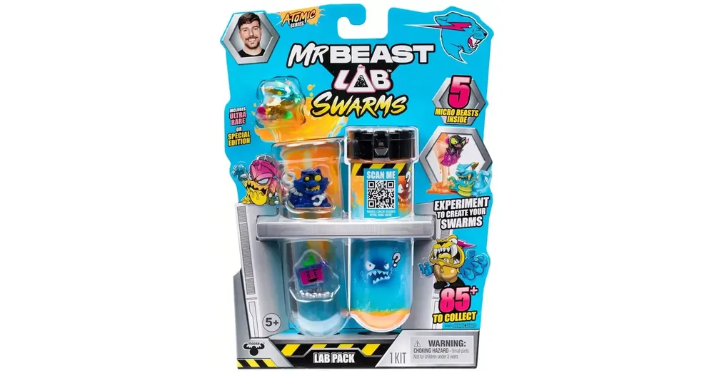 Mr. Beast Lab Swarms Szörnylabor kémcsővel 5 db-os szett 2. széria Gyors szállítás