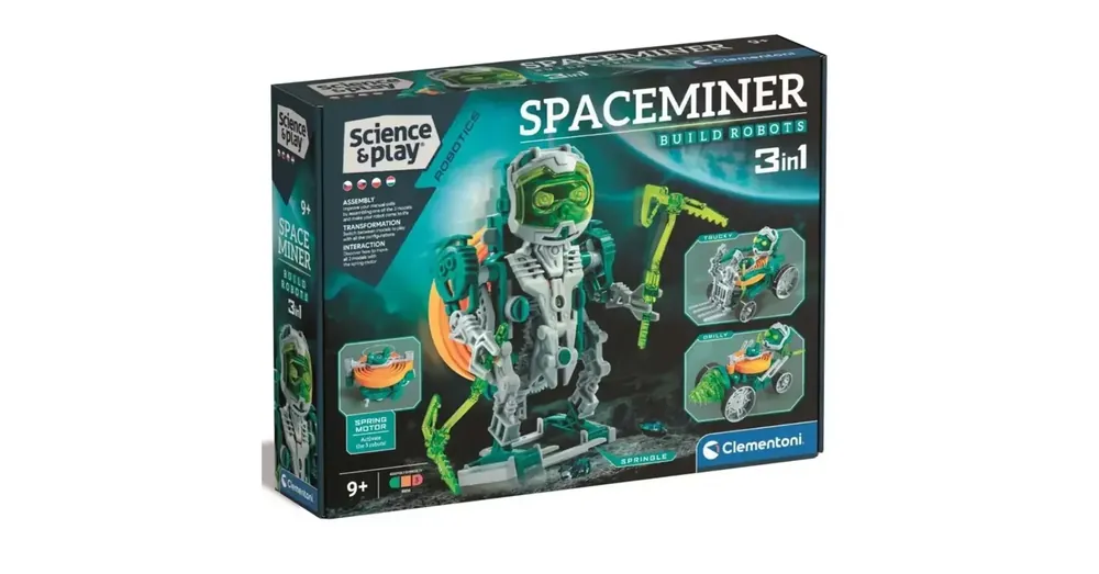 Science Play 3 az 1-ben megépíthető űrbányász robot – Clementoni Alacsony ár