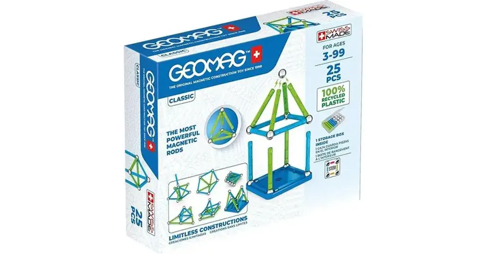 Biztonságos vásárlás Geomag Green Line Classic mágneses építőjáték 25 db-os