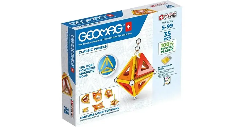 Geomag Green Line Classic Panels mágneses építőjáték 35 db-os Vásárlói kedvenc