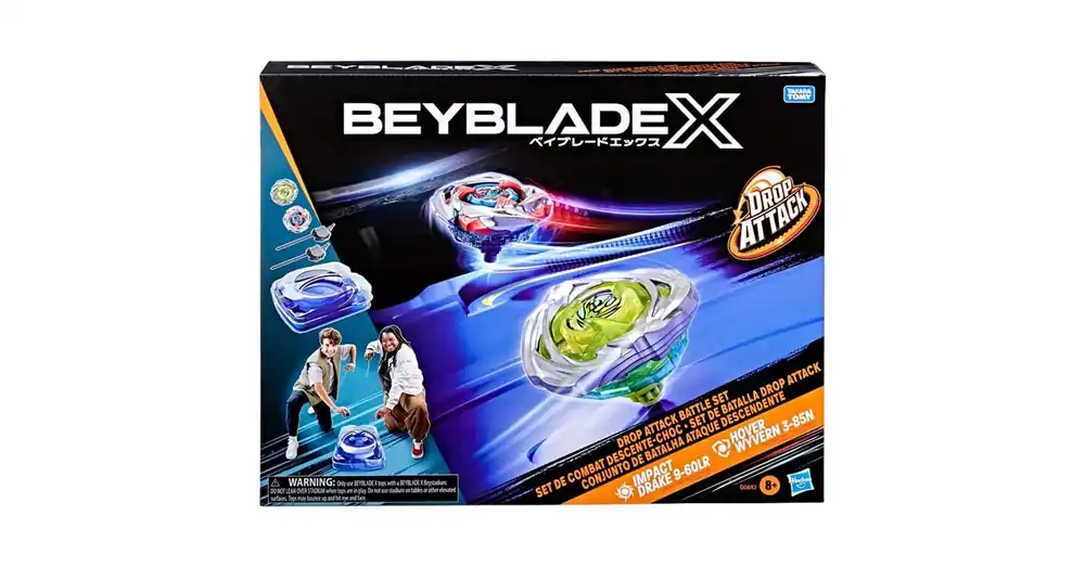 Beyblade X Drop Attack Battle aréna játékszett 2 db pörgettyűvel – Hasbro Azonnali szállítás