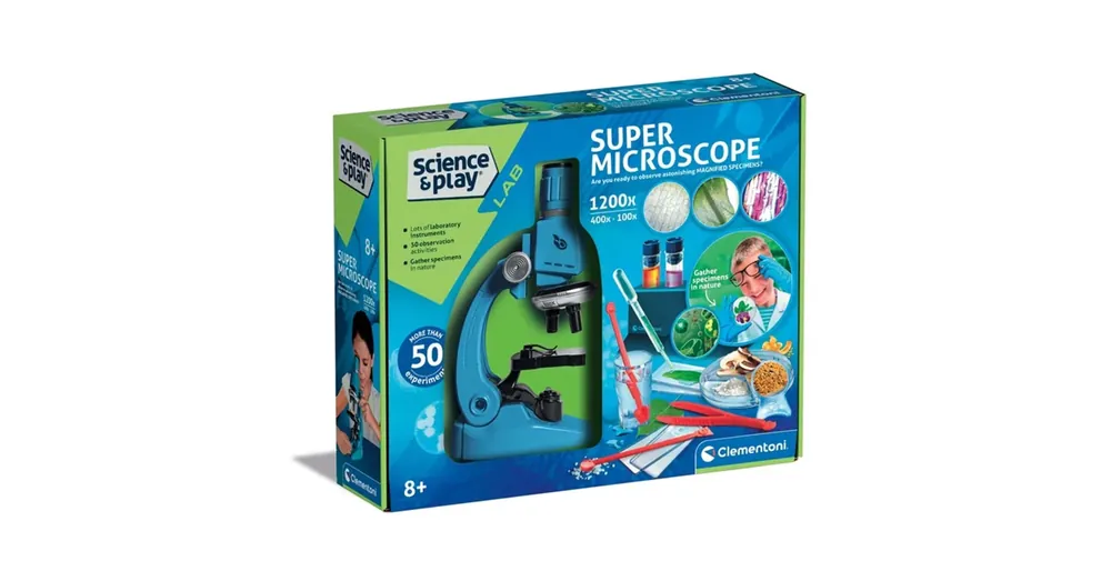Akciós ár Science Play 1200x szuper mikroszkóp építőkészlet – Clementoni