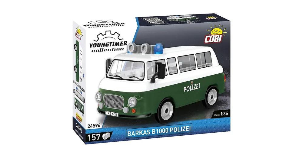 Korlátozott ajánlat COBI Barkas B1000 rendőrségi mikrobusz építőjáték (24596)