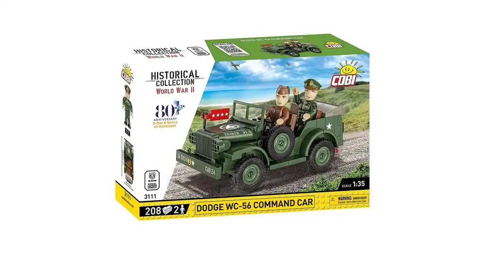 Azonnal elérhető COBI Dodge WC-56 Command Car harckocsi építőjáték (3111)