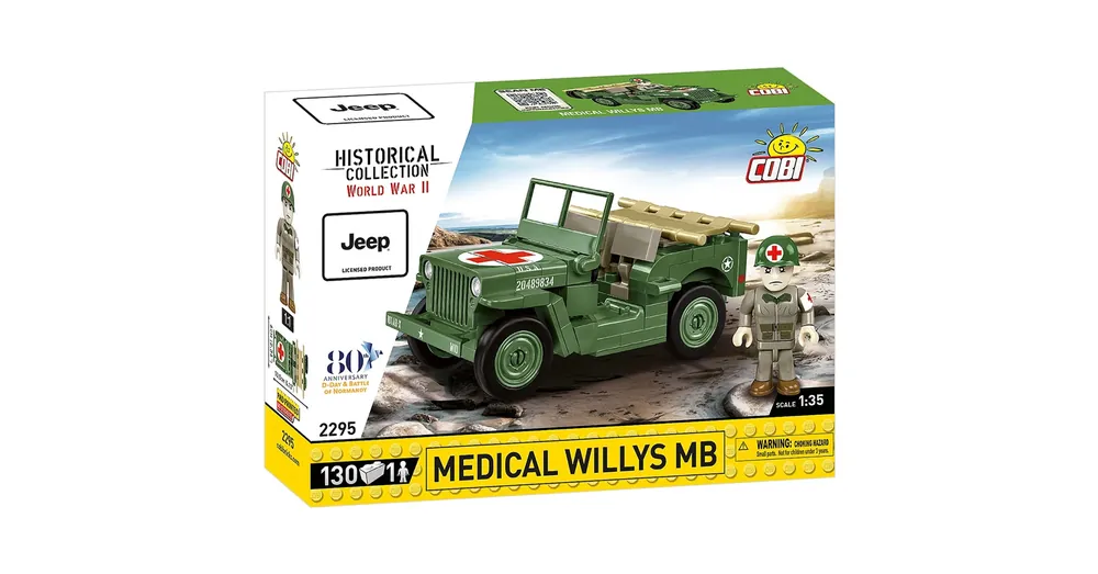 Biztonságos fizetés COBI Medical Willys MB jármű építőjáték (2295)