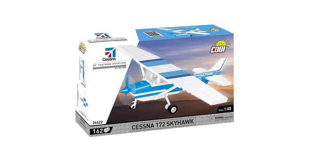 Prémium COBI Cessna 172 Skyhawk fehér-kék építőjáték (26622)