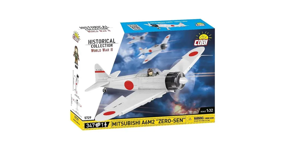 Újdonság COBI Mitsubishi A6M2 Zero‑Sen repülőgép építőjáték (5729)