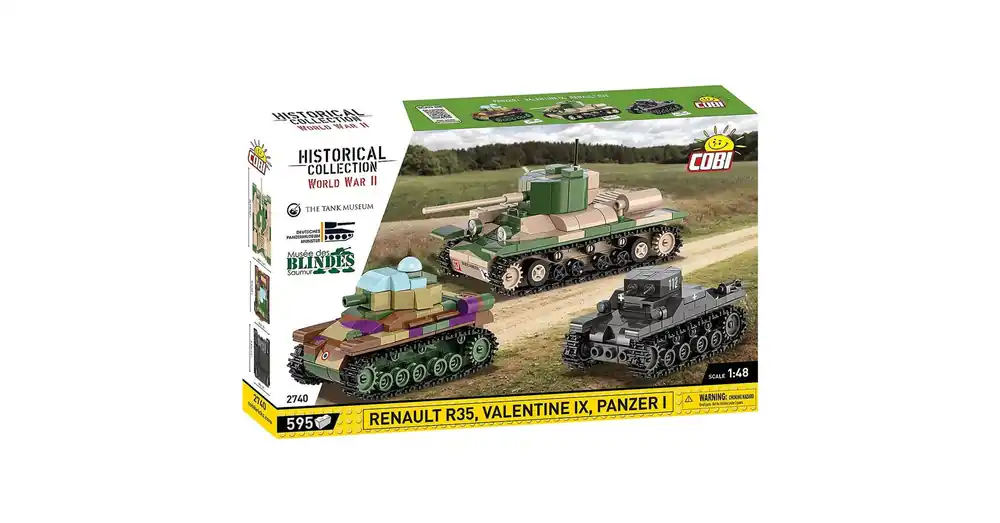 COBI Panzer I, Renault R35 és Valentine IX – 3 az 1-ben építőjáték (2740) Alacsony ár