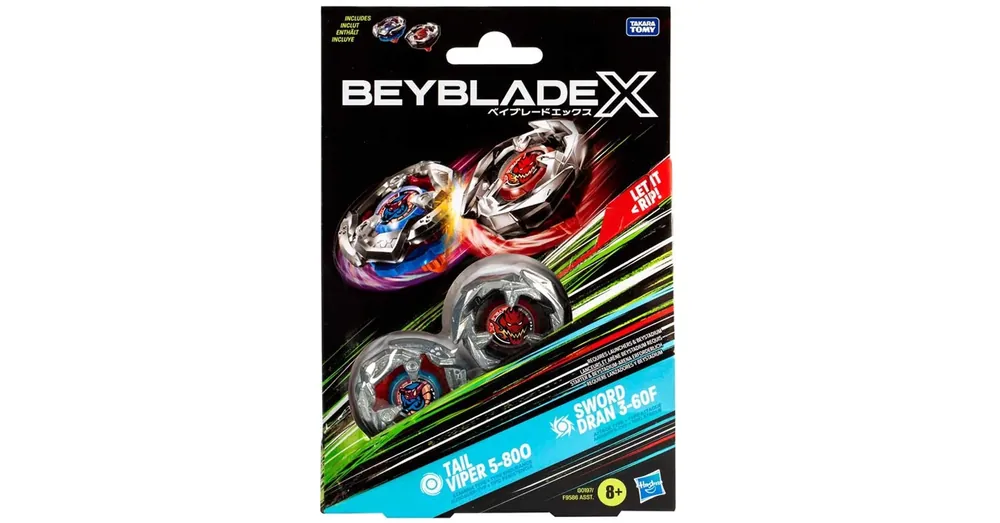 Legkelendőbb Beyblade X Dual Pack – Tail Viper vs. Sword Dran 2 db-os szett – Hasbro