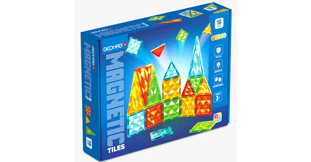 Geomag Magnetic Tiles Gems mágneses építőkocka 16 db-os szett Outlet