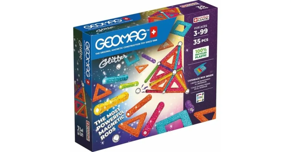 Geomag Glitter panels 35 db-os csillámos mágneses építőjáték Kiárusítás