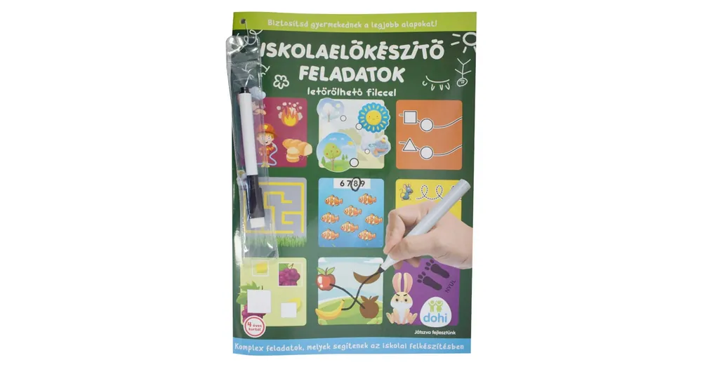 Iskolaelőkészítő feladatok letörölhető filccel – D-Toys Azonnali szállítás