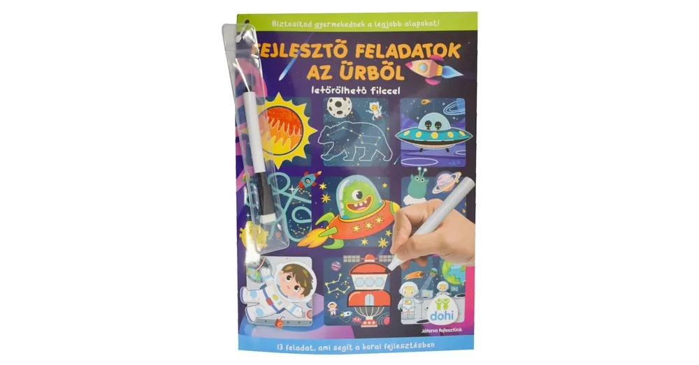 Utolsó esély Fejlesztő feladatok az űrből 13 feladattal letörölhető filccel – D-Toys