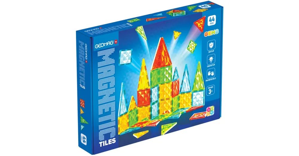 Korlátozott ajánlat Geomag Magnetic Tiles Gems mágneses építőjáték 44 db-os
