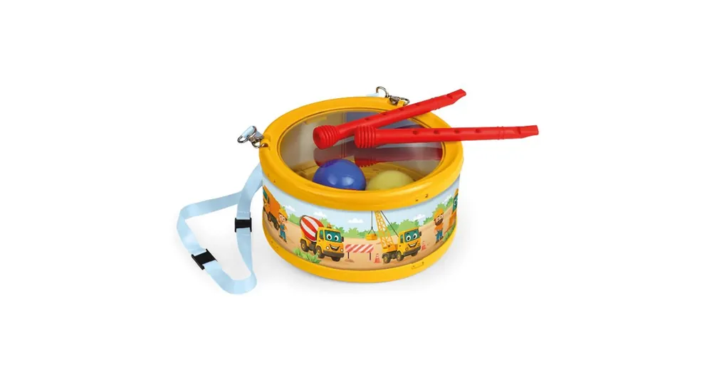 Újdonság LENA Vidám munkagép mintás dob vállpánttal 21 cm