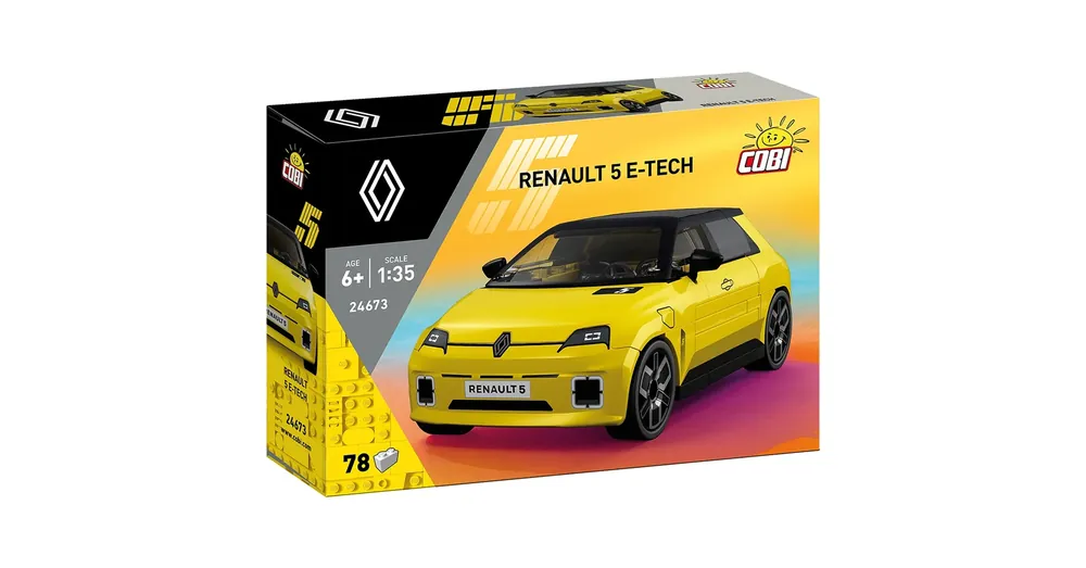 Újdonság COBI Renault 5 E-Tech sárga autó építőjáték (24673)