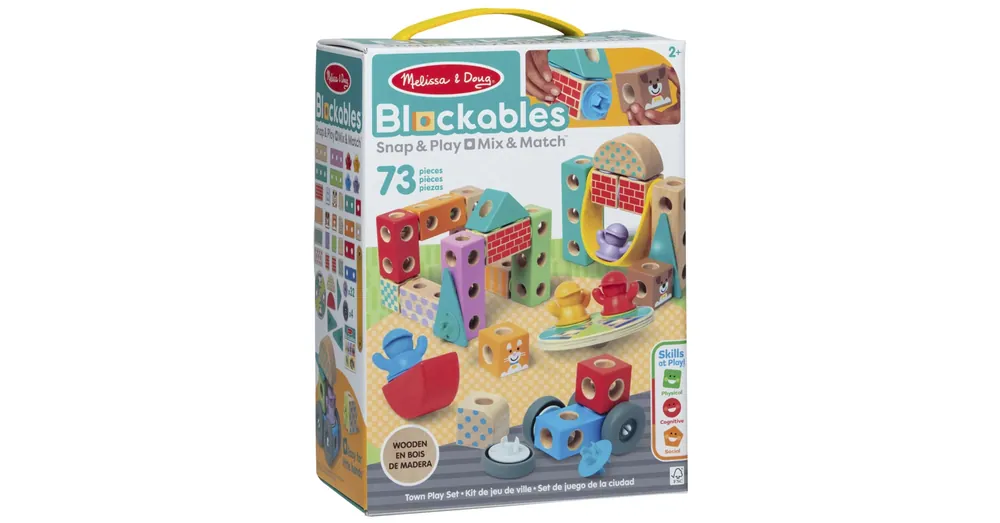 Blockables Városi fa építőjáték - Melissa Doug Outlet