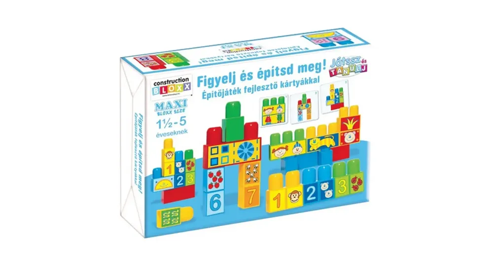 Legkelendőbb Játssz és tanulj! Figyelj és építsd meg! Építőjáték fejlesztő kártyákkal – D-Toys