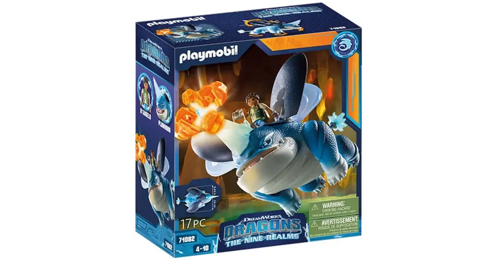 Különleges ajánlat Playmobil Dragons Nine Realms – Plowhorn D‘Angelo (71082)
