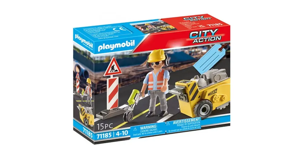 Playmobil City Action Útépítő betonvágóval (71185) Csak ma