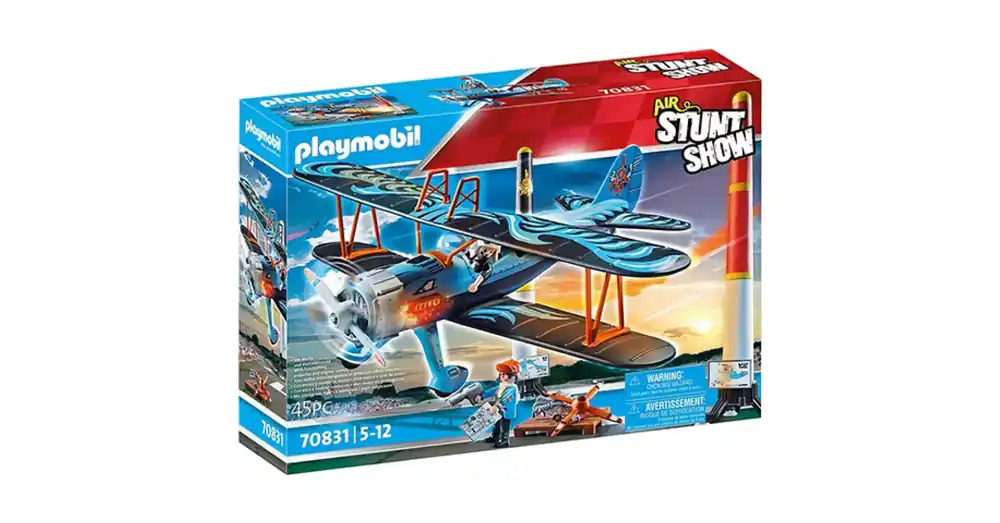 Playmobil Air Stuntshow – „Főnix” kétfedelű repülő hanggal (70831) Árcsökkenés