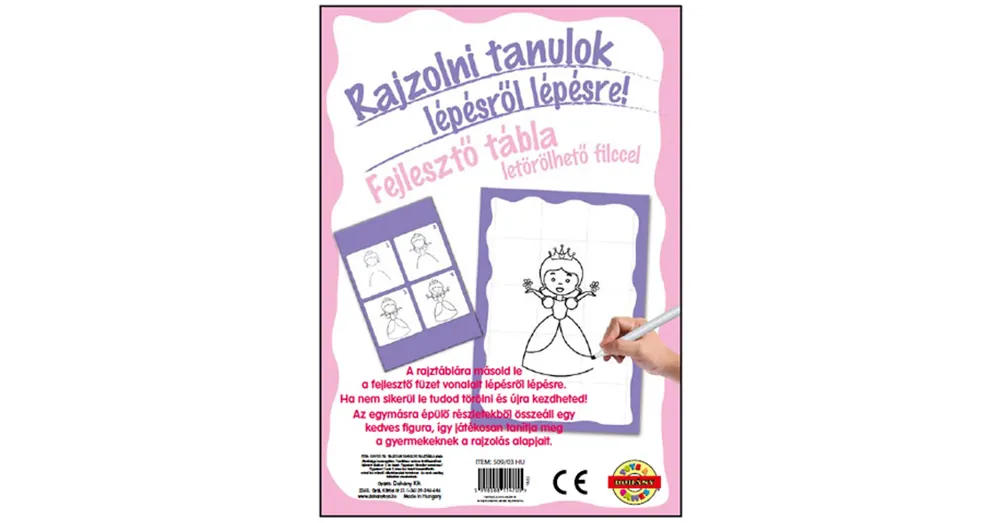 Különleges ajánlat Rajzolni tanulok lányos fejlesztő tábla