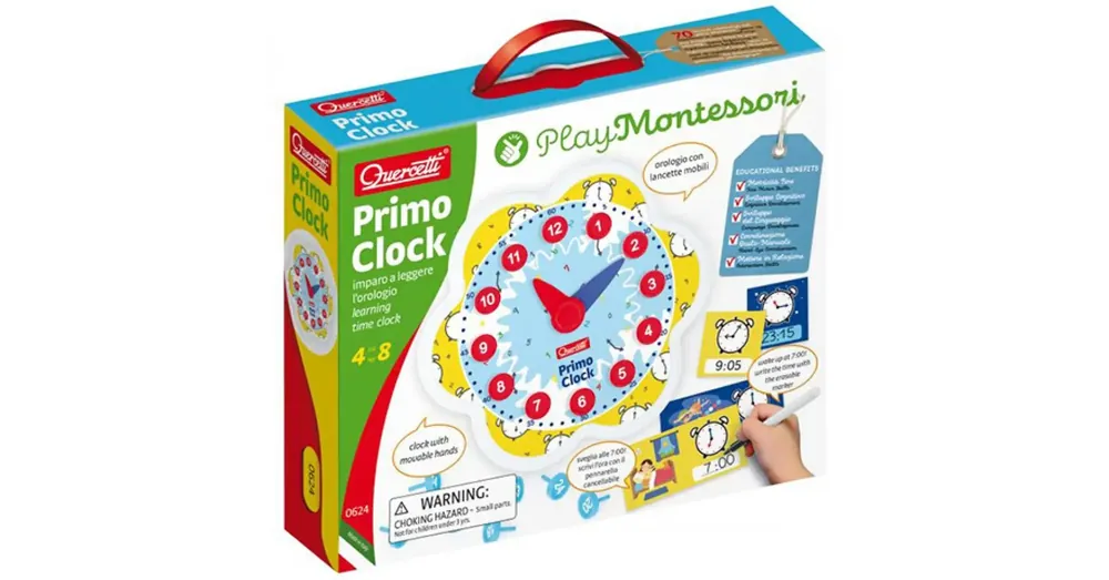Quercetti Montessori Primo Clock oktató játék Kedvezményes ár