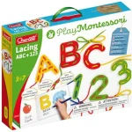 Exkluzív ajánlat Quercetti Montessori ABC+123 fűzős fejlesztő játék