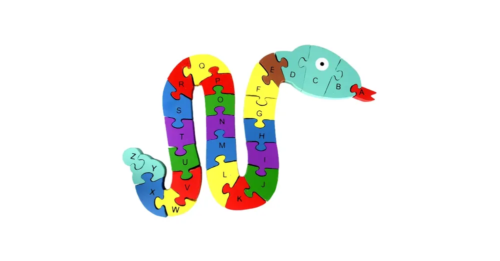 Utolsó esély Számos fa oktató kígyós puzzle