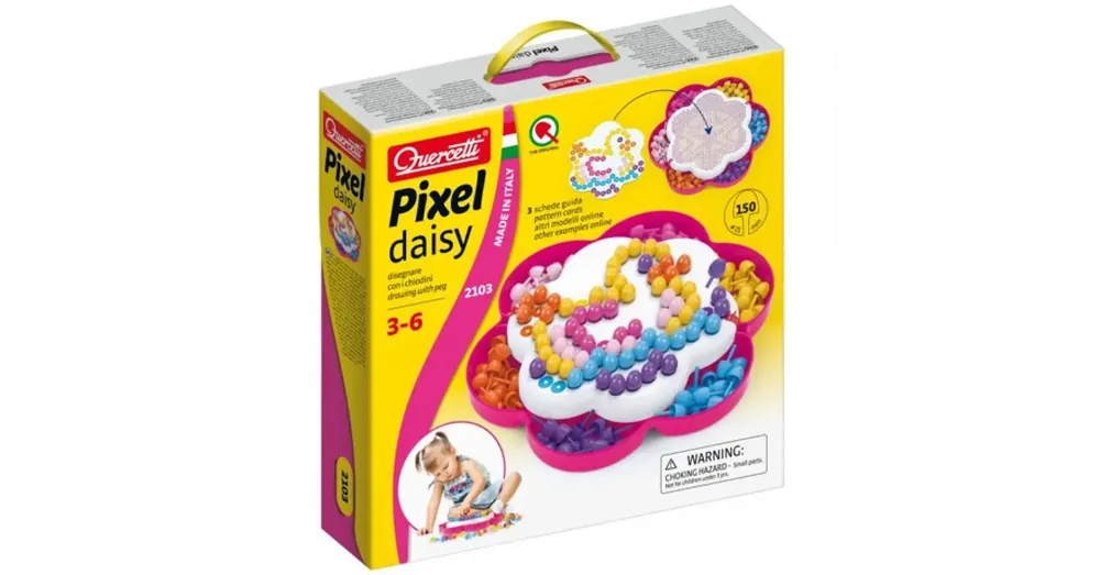 Quercetti Pixel Daisy pötyi kirakó 150 db-os Nézd meg most