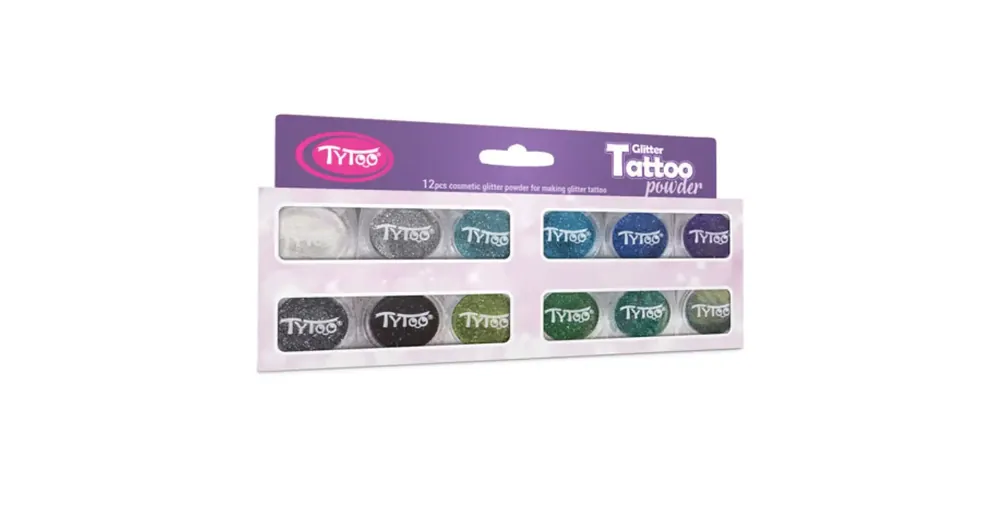 TyToo Hideg színek válogatása csillámpor szett 12×2,5ml Kiárusítás
