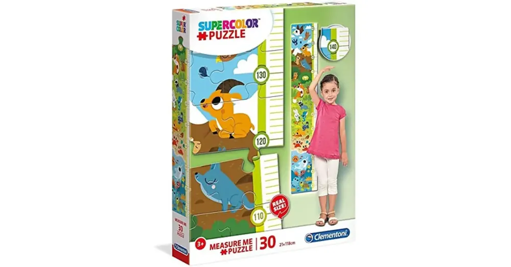 Csak ma Aranyos állatkák fali mérce 30 db-os puzzle – Clementoni