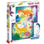 Vicces dinók Supercolor 2 az 1-ben puzzle 2×60 db-os – Clementoni Kedvezményes ár