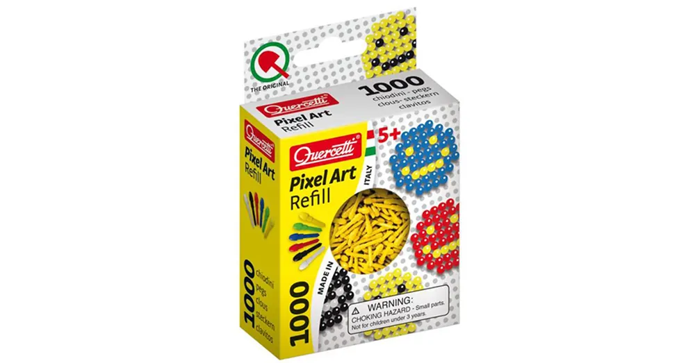Legnépszerűbb Quercetti Pixel Art sárga színű 4 mm-es pötyi utántöltő 1000 db-os