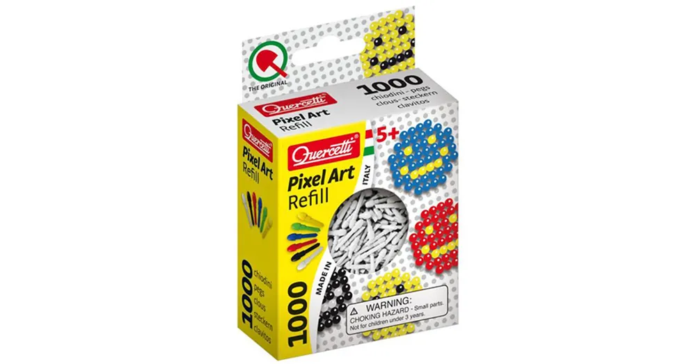 Utolsó esély Quercetti Pixel Art fehér színű 4 mm-es pötyi utántöltő 1000 db-os
