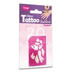 Gyors kiszállítás Lányos csillámtetoválás sablon szett 21 db-os