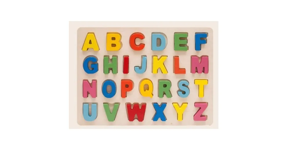Fa ABC betűi színes formaillesztő puzzle Szuper akció