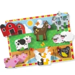Farm állatos vastag fa formapuzzle 8 elemmel – Melissa Doug Biztonságos fizetés