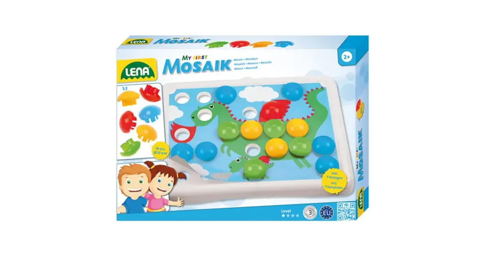 Azonnal elérhető LENA Mosaik Első Pötyi kreatív szettem 7 mintával 32 mm 36 db-os