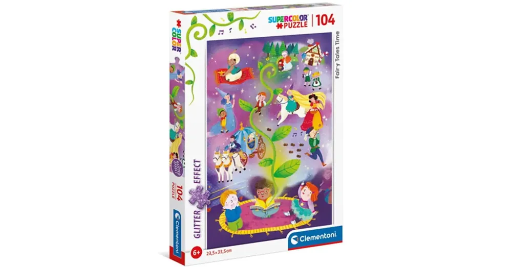 Mese idő Supercolor csillámos-puzzle 104 db-os – Clementoni Kiárusítás