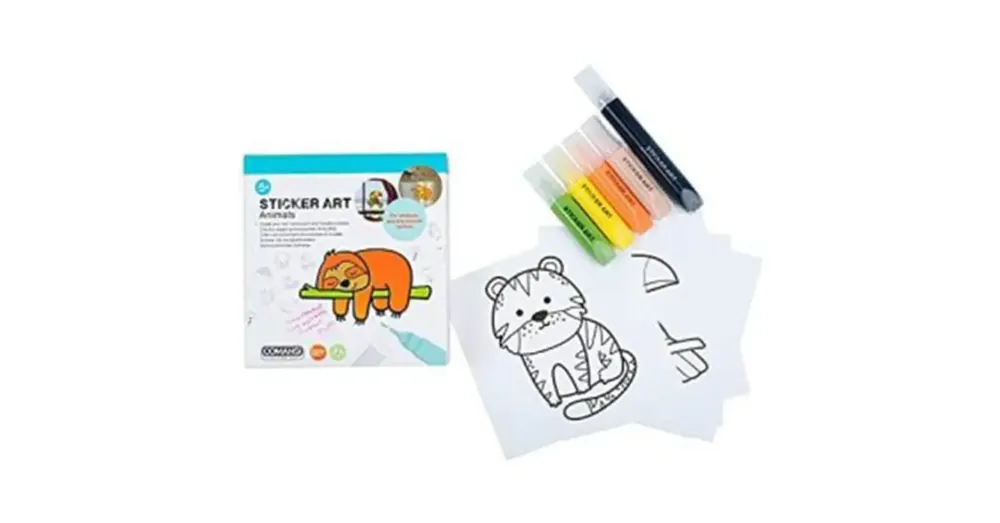 Árcsökkenés Sticker Art Állatok színezhető matrica szett – Comansi