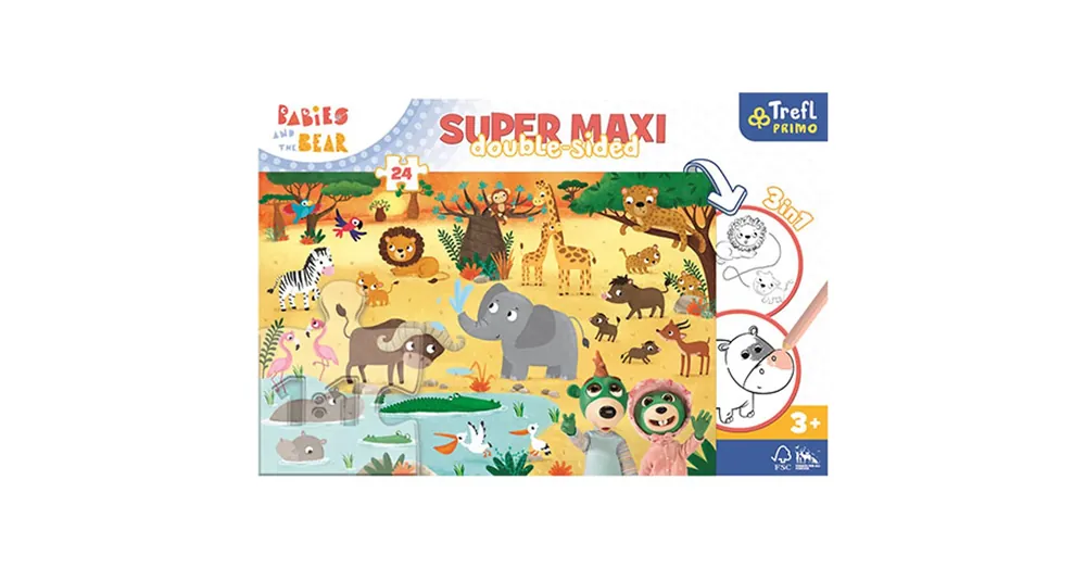 Treflik szafarin SuperMaxi kétoldalas 3 az 1-ben puzzle 24 db-os Exkluzív ajánlat