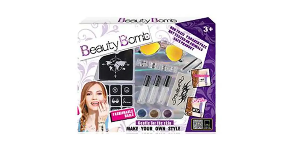 Legkelendőbb Beauty World Beauty Bomb csillámtetkó kreatív szett napszemüveggel